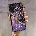 thumbnail image 1 of Funda de teléfono cuadrada con soporte de anillo de diamante con estampado de leopardo para Samsung Galaxy A54, A53, A52, A51, A71, A42, A32, A33, A72, A82, A04, A50, A70, A13 Fivean unisex, 1 of 2