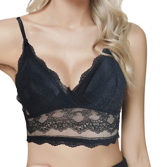 Vedolay Bras Comfort Devotion Underwire Bra, Full-Coverage Comfortable Bra with CushionWire for Support, Smoothing Bra,Black One Size