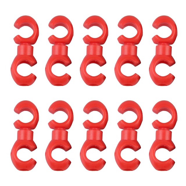 10 Uds. Cable de engranaje de freno de bicicleta Clips de estilo S gancho de línea de guía de manguera (rojo)