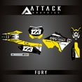 thumbnail image 2 of Attack Graphics 2069740016-55cba3-01 Custom Fury Complete Bike Restyle Graphics Kit Compatible with Polisport MX Restyling Kit for Suzuki RM125 2001, 2 of 2