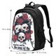 thumbnail image 5 of Fotbe Gothic Skulls And Roses Mochila con Estampado y Puerto USB para Hombre y Mujer, Mochila Antirrobo, Mochila de Viaje, Mochila Escolar, Mochila Universitaria, 5 of 7