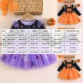 thumbnail image 3 of WXFAZCVU Toddler Girl Halloween Dress Crewneck Ruffle Long Sleeve Tutu Dresses Going Out Size 2-3 Years, 3 of 4