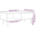 thumbnail image 4 of vidaXL Coffee Table Black 100x49.5x43 cm Engineered Wood, 4 of 4