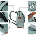 thumbnail image 4 of Mochila retro para computadora portátil con puerto de carga USB, mochila de viaje impermeable, mochila informal para niños y niñas para computadora portátil de 15,6" oso de fresa Electrónica, 4 of 5