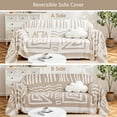 thumbnail image 6 of Dyfun Boho Reversible Loveseat Cover - Pet-Proof Chenille Sofa Protector & Decorative Throw for 2-Cushion Couches, 71"x118", 6 of 7