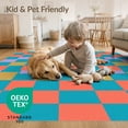 thumbnail image 4 of ODIKA Storybook Square Bold Alternating Grid Design Floor Covering Non-Slip Chair-Friendly for Dining Room, Under Table, Home Office, 4 of 7