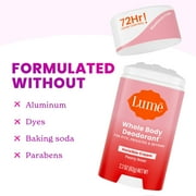 Lume Whole Body Women’s Deodorant - Invisible Cream Stick - Aluminum Free - Peony Rose - 2.2oz