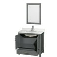 thumbnail image 4 of Wyndham Collection Wcs141436s-Qtz-Unsm24 Sheffield 36" Free Standing Single Basin Vanity, 4 of 7