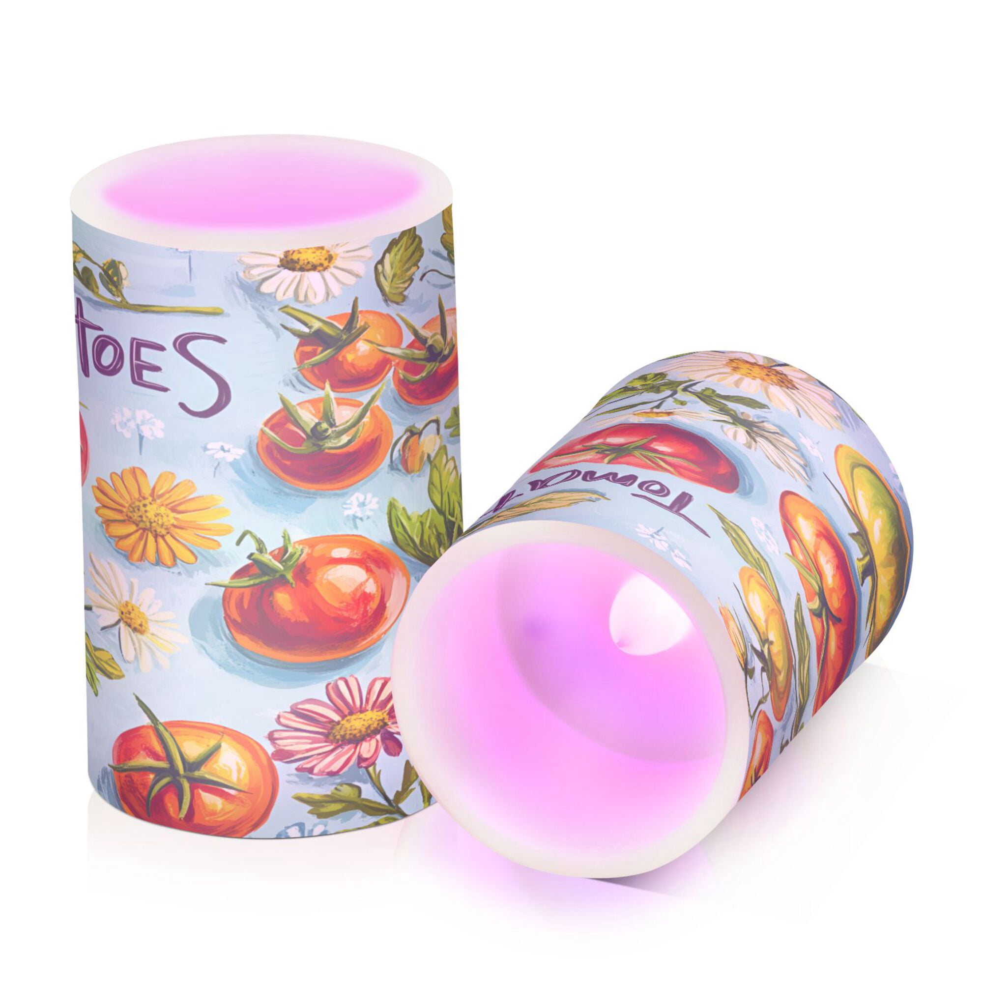 Yayeee Flameless Candles with Remote Flickering Battery Operated Multi Color Changing, Green Tomatoes