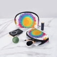 thumbnail image 5 of Portable Bags Clutch Pouch Zipper Smooth Built-In Compartment For Travel Vacation Business Camping Tie-Dye Pattern Bright Colors, 5 of 7