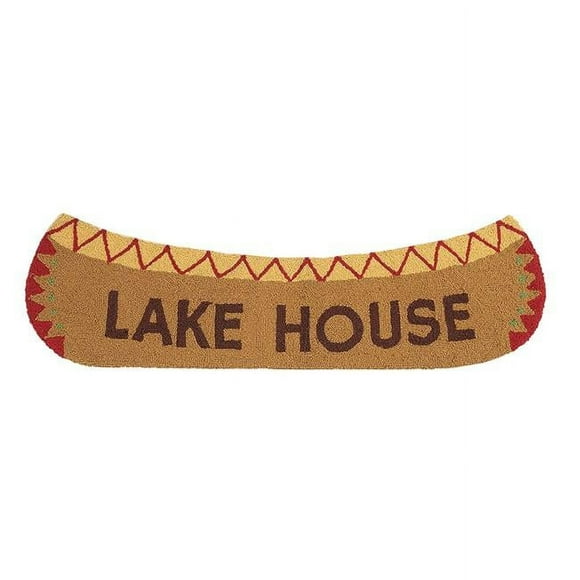 Peking Handicraft 30HRS1154C47 Tapis en Forme de Canot Maison au Bord du Lac 13.5 x 47 Po