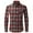 A01-Red, variant on USNSM Men's Plaid Shirt Casual Business Slim Fit Tops Turndown Collar Button up Long Sleeve Shirt with Chest Pocket Gray L