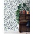 thumbnail image 5 of NextWall Navy Blue Jasmine Chinoiserie Peel and Stick Wallpaper, 5 of 9