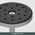 thumbnail image 3 of mDesign Metal and Glass Top Round Accent Side/End Drink Table, Chrome, 3 of 7