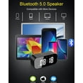 thumbnail image 5 of Alarm Clock with Bluetooth Speaker for Heavy Sleepers Adults,Digital Clock for Bedroom,Dual Alarms with Mirror LED Display,USB Charger,Ok to Wake Up for Kids,Teens (Black), 5 of 7