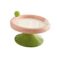 thumbnail image 4 of Serenable Ceramic Raised Cat Bowl Elevated Food Water Bowl large red green, 4 of 9