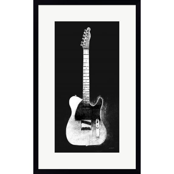 Great Art Now Garage Band I WB by Mike Schick, Framed Wall Art, 16W x 26H