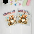 thumbnail image 3 of Happy New Year with Basset Hound Fireworks Holiday Xmas Winter 2025 Cutout Transfer Sticker Bassets Dog Breed Lovers Gifts Idea Transparent Decal Art Decor - 00025, 3 of 5