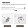 thumbnail image 4 of Electric Milk frother with Double Whisks, USB Rechargeable Electric Foam Maker, 2 in 1 Hand-held Battery Operated Milk Foamer for Coffee, Latte, Cappuccino, Egg Whipping(Black), 4 of 11