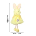thumbnail image 3 of Decoración colgante de peluche de conejo de Pascua | Tela suave Amarillo Rosa Blanco | Adorno colgante de liebre de Pascua de 7 pulgadas | Regalo de decoración para fiesta de festival con cuerda, 3 of 6