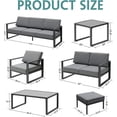thumbnail image 6 of Superjoe 8 Pcs Outdoor Patio Furniture Set Aluminum Conversation Set Sectional Sofa Sets With Table and Ottoman, Gray, 6 of 8