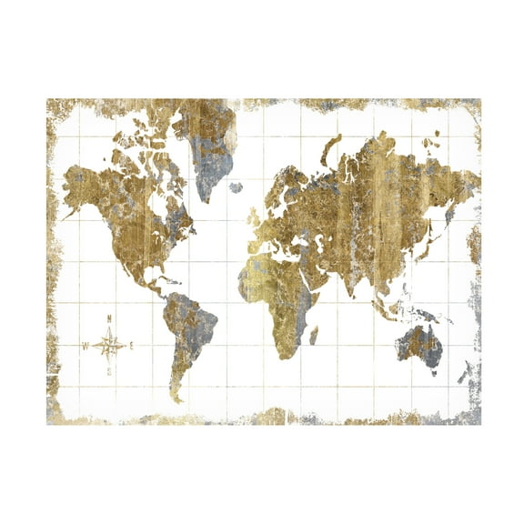Wild Apple Portfolio 'Gilded Map' Canvas Art