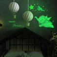 thumbnail image 2 of LAMIRO Cartoon Elephant Wall Decals Cute Balloons Flying Animals Wall Stickers Stars Removable Diy Wall Decor for Kids Girls Baby Bedroom Classroom Nursery Home Decoration Luminous, 2 of 4