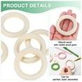 thumbnail image 2 of Uxcell 50-Pack Unfinished Wood Rings, 55 mm Natural Wooden Rings for Macrame Jewelry Making/DIY Crafts, 2 of 6