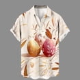 thumbnail image 4 of Generic Mens Happy Easter Shirts Cross Cute Eggs Printed Funny Letter Short Sleeve Tees Casual Button Down Hawaiian Shirt, 4 of 4