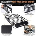 thumbnail image 3 of Acekid Rooftop Cargo Carrier Heavy Duty Weatherproof Roof Rack Basket SUVs Jeeps BMWs 200LBS Capacity 15 Cubic Fee, 3 of 6