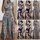 thumbnail image 2 of Women summer dress spring/summer flower print short sleeve large swing dress women's clothing, 2 of 4