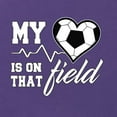 thumbnail image 2 of Wild Bobby, My Heart Is On That Soccer Field, Sports, Women Slim Fit Junior Tee, Purple Rush, X-Large, 2 of 4