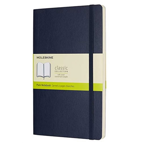Cuaderno clásico Moleskine, cubierta suave, grande (5 x 8.25") Liso/En blanco