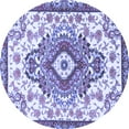 thumbnail image 1 of Ahgly Company Indoor Round Persian Blue Traditional Area Rugs, 6' Round, 1 of 4
