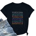 thumbnail image 1 of Aqestyerly Haut à Manches Courtes en Solde, T-Shirt Imprimé à Manches Courtes Col Rond pour Tenue Décontractée Élégante/noir(S), 1 of 3