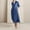 Dark Blue, variant on ITSAME Womens Plus Size Dress, Loose Comfy Long Sleeve V Neck Casual Flare Midi Dress Black 2XL