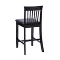 thumbnail image 4 of Linon Torino Full Back Wood Counter Stool, 24" Seat Height, Black Finish with Black Fabric, 4 of 9