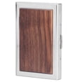 thumbnail image 4 of Estuche para tarjetas de madera, caja fuerte para tarjetas de crédito bancarias, estuche portátil para tarjetas de identificación comercial, estuche protector para hombres y mujeres, nogal, 4 of 8