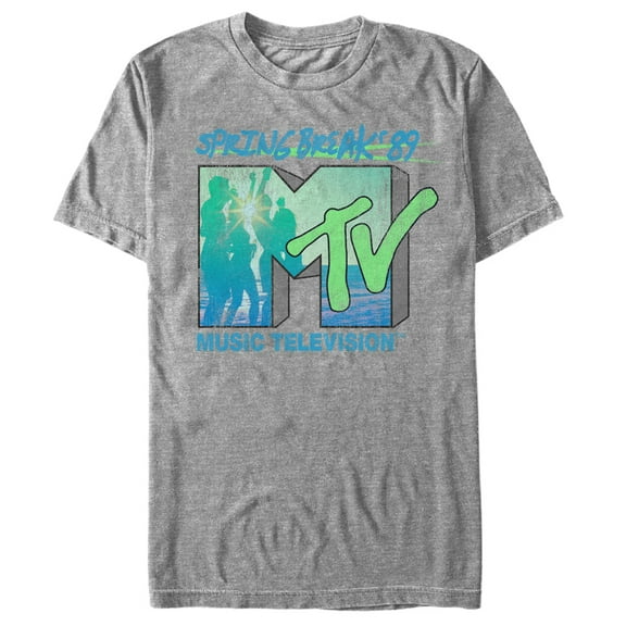 Men's MTV Spring Break 1989 Graphic Tee Athletic Heather 2X Large