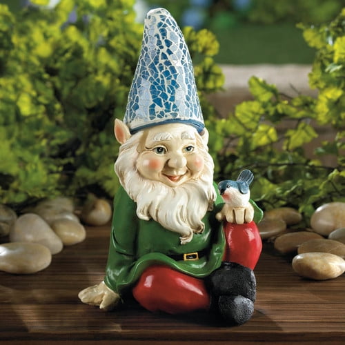 Zingz & Thingz Cheery Gnome Solar Statue by Home Locomotion