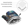 thumbnail image 6 of Pofeuu Rainbow Astronaut Space Landscape Print Oven Mitts and Pot Holders 4 pcs Set,High Heat Resistant 500 Degree Extra Thicken Long Kitchen Cotton Oven Glove for Cooking, 6 of 6
