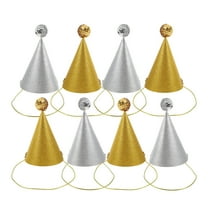 COSMOBETTY Birthday Cone Hats Assorted Color 8Pcs 5.11X3.54X3.54In