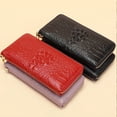 thumbnail image 6 of TAZAG crocodile pattern men's and women's wallet genuine leather long zipper wallet business clutch bag leather wallet card bag, 6 of 8