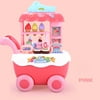 Siaonvr Children's Girl's Color Ice Cream Cart Kitchen Toy Set Education DIY Toy Gift