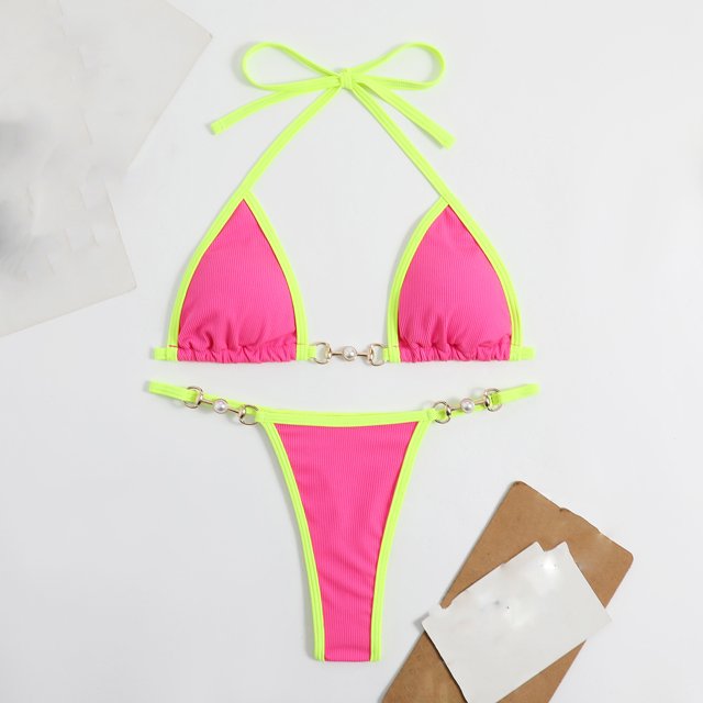 Trajes de baño para mujer, Trajes de baño para mujer, Traje de baño de mujer de nueva moda con abertura, Traje de baño bikini casual para mujer