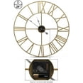 thumbnail image 2 of Sorbus Analog Wall Clock - Roman Numeral Style, Battery Operated Decorative Clock - Kitchen, Living Room, Bathroom Decor - 24 Inches (Gold), 2 of 7