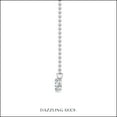 thumbnail image 3 of Dazzlingrock Collection IGI Certified 1.50 Cttw Oval Lab Grown White Diamond V Bail Solitaire Pendant Necklace for Women with 18 inch Gold Chain in 14K Solid White Gold, 3 of 6