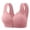 Pink, variant on Wang6 Button Front Closure Bras for Older Women Wireless Plus Size Push up Minimizer Bras Full Coverage Breathable T Shirt Bralettes Red 50