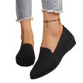 thumbnail image 3 of EKVAHL Women's Orthopedic Slip‑On Loafers, Breathable Soft Mesh Upper Casual Flats, Wide Width Comfort Dress Loafers Black, 3 of 5