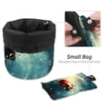 thumbnail image 4 of PhooArto Travel Cosmetic Bags Barrel Makeup Bag, Multifunctional Toiletry Bucket Bags Round Organizer Storage Pocket, Ladybugs on Blue Galaxy, 4 of 6
